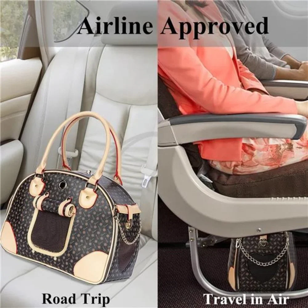 Luxury Pet Carrier, Puppy Small Dog Carrier, Cat Carrier Bag, Waterproof - Picture 7 of 8